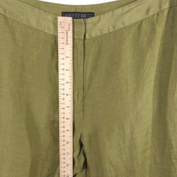 LAFAYETTE 148 LINEN CUPRO Straight Pants Silky Smooth Lightweight Size 6 - Picture 5 of 9